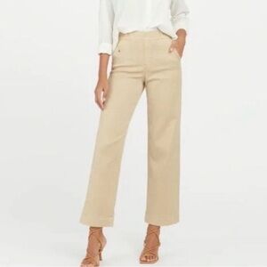 Spanx Almond Twill Pull On Pants